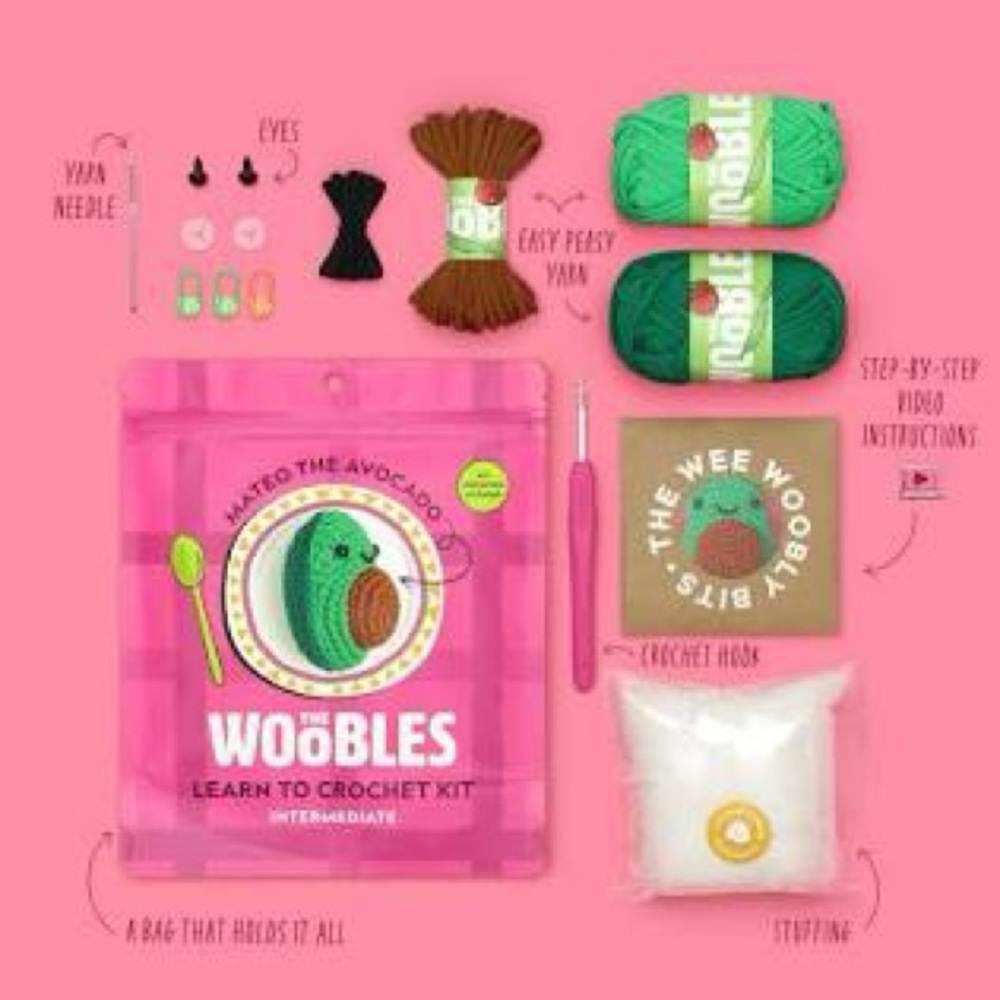 The Woobles avocado crochet kit🥑🥑 - Picture 2 of 7